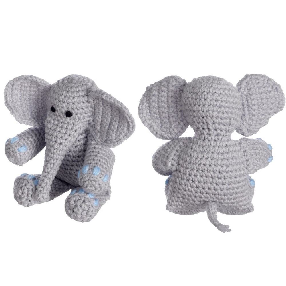 Crochet Elephant Craft Kit 8” Make a Little Friend Complete Open Package READ
